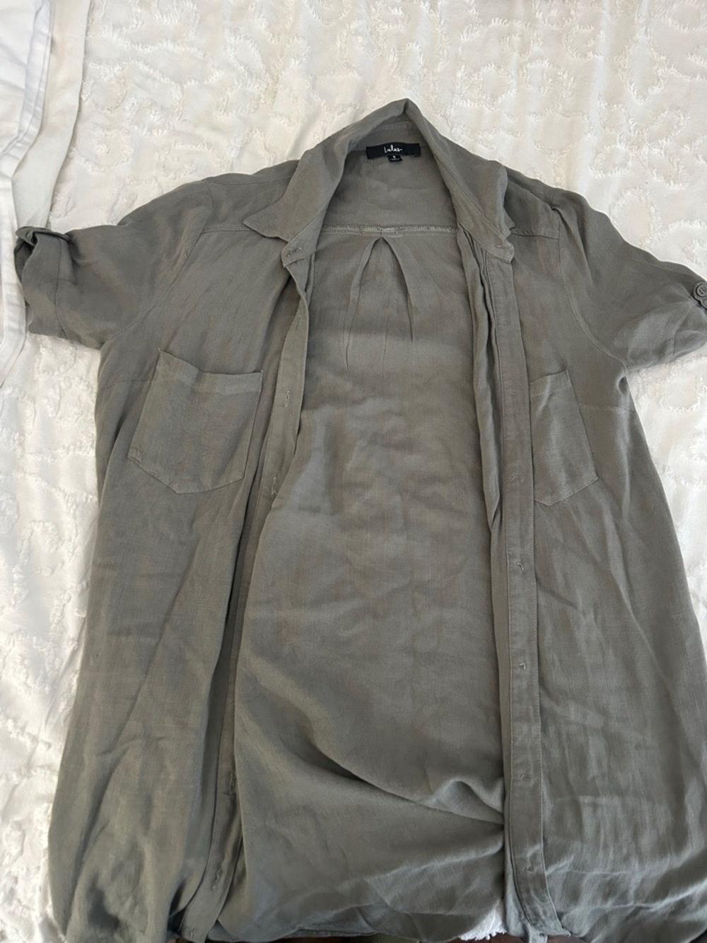 Lulu's Men's Short-Sleeve Lightweight Shirt Jacket in Olive